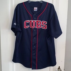 ‎Majestic Cubs button down baseball jersey